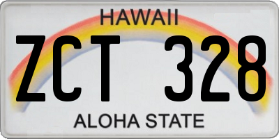 HI license plate ZCT328