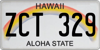 HI license plate ZCT329