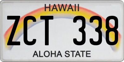 HI license plate ZCT338