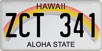 HI license plate ZCT341