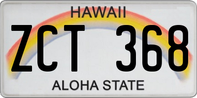 HI license plate ZCT368