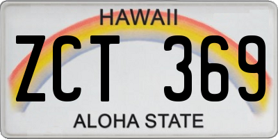 HI license plate ZCT369