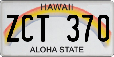 HI license plate ZCT370