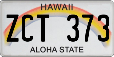 HI license plate ZCT373