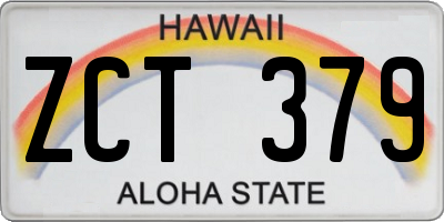 HI license plate ZCT379