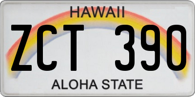 HI license plate ZCT390