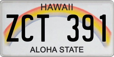 HI license plate ZCT391