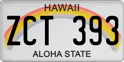 HI license plate ZCT393
