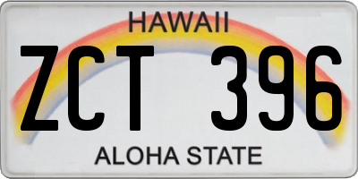 HI license plate ZCT396