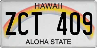 HI license plate ZCT409