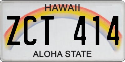 HI license plate ZCT414