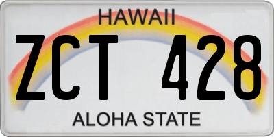 HI license plate ZCT428