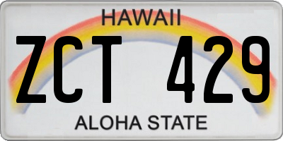HI license plate ZCT429