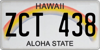 HI license plate ZCT438