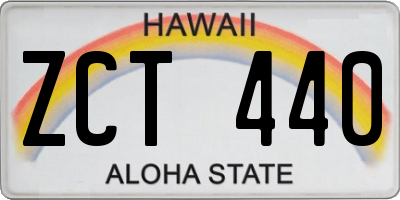 HI license plate ZCT440