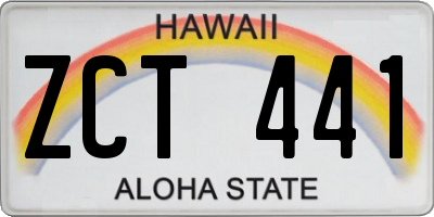 HI license plate ZCT441