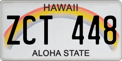 HI license plate ZCT448
