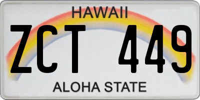 HI license plate ZCT449