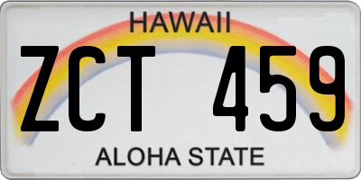 HI license plate ZCT459