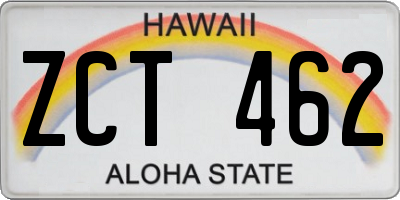HI license plate ZCT462