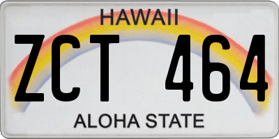 HI license plate ZCT464