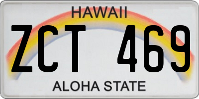 HI license plate ZCT469