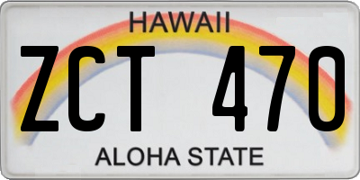HI license plate ZCT470