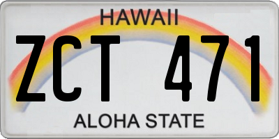 HI license plate ZCT471