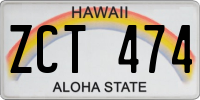 HI license plate ZCT474