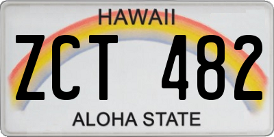 HI license plate ZCT482