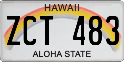 HI license plate ZCT483