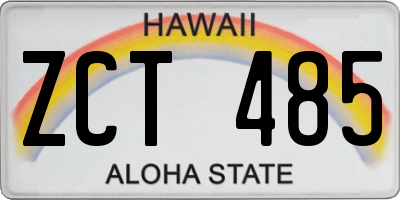 HI license plate ZCT485