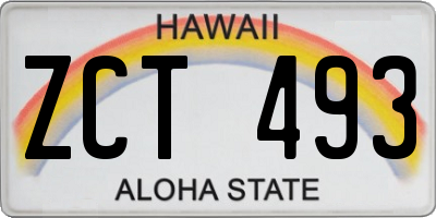 HI license plate ZCT493