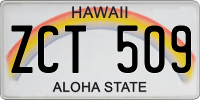 HI license plate ZCT509