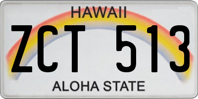 HI license plate ZCT513