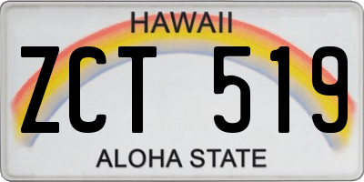 HI license plate ZCT519