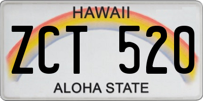 HI license plate ZCT520