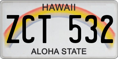 HI license plate ZCT532