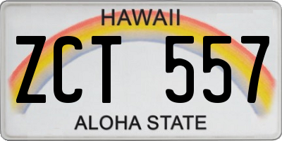 HI license plate ZCT557