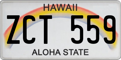 HI license plate ZCT559