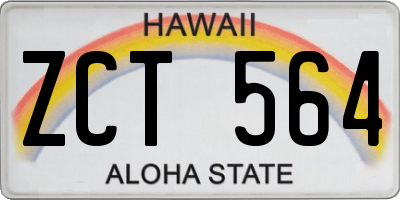 HI license plate ZCT564