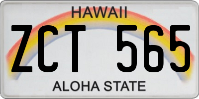 HI license plate ZCT565