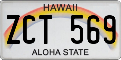 HI license plate ZCT569