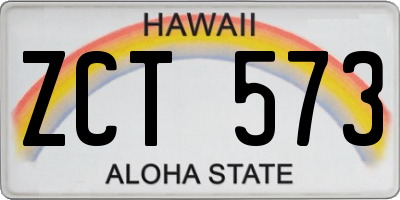HI license plate ZCT573