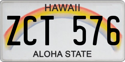 HI license plate ZCT576