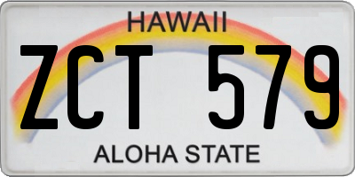HI license plate ZCT579