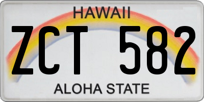 HI license plate ZCT582