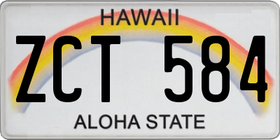 HI license plate ZCT584