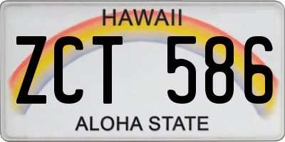 HI license plate ZCT586