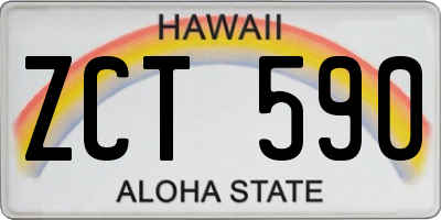 HI license plate ZCT590